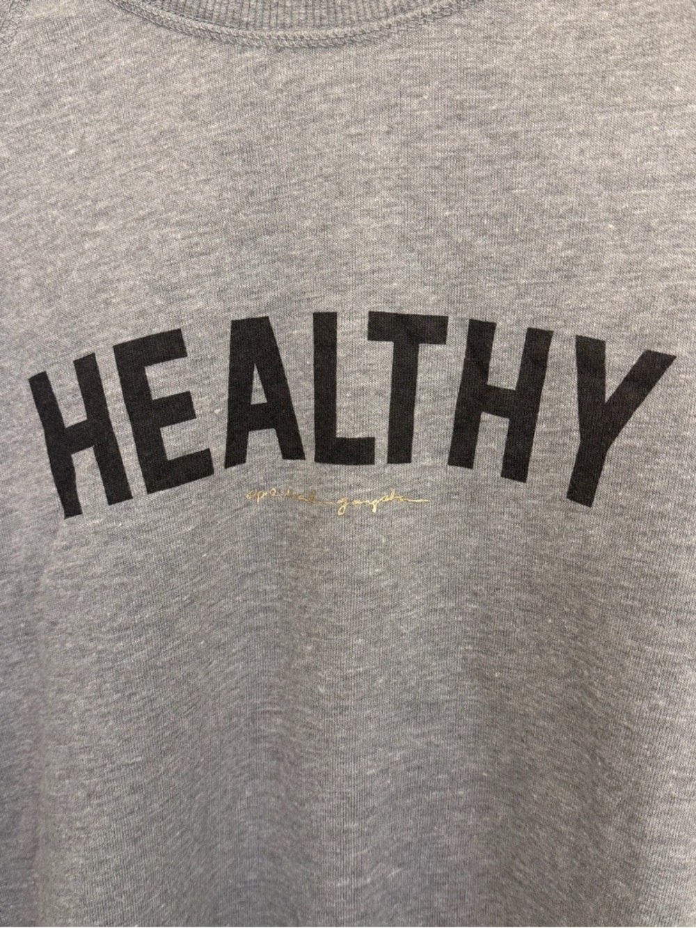 Spiritual Gangster Gray "HEALTHY" Crewneck Sweatshirt Women’s Large - Picture 2 of 5